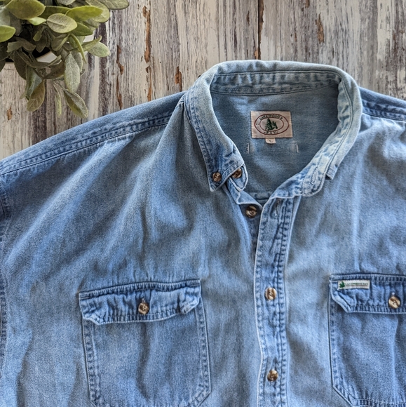 2/$45 Oversized Demin Button Down Shirt Womens XL 2/$45 - Picture 3 of 11